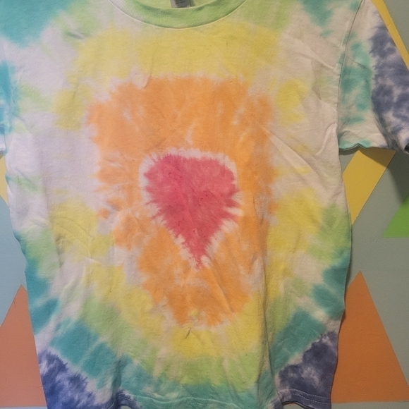 New Caplin Creations Handmade Dimond Rainbow Tie Dye Size Unisex Youth Small - Picture 2 of 7